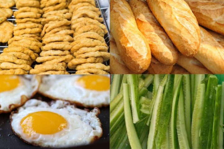cách Làm Bánh Mì Chả Cá Thơm Ngon, Chuẩn Vị Tại Nhà Các nguyên liệu cơ bản làm bánh mì chả cá trứng ốp la